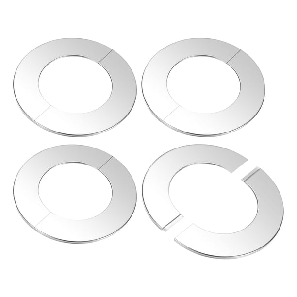 Paquete de 4 Bridas de Pared Divididas, para Tubería de 3.1 Pulgadas/80mm OD Placa de Escutcheon de Acero Inoxidable 304