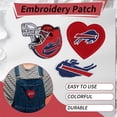thumbnail image 4 of 3 Pcs Rugby Team Logo Embroidery Patch, Helmet and Heart Logo Iron-on Patch for Jacket Backpack Jean, 4 of 5