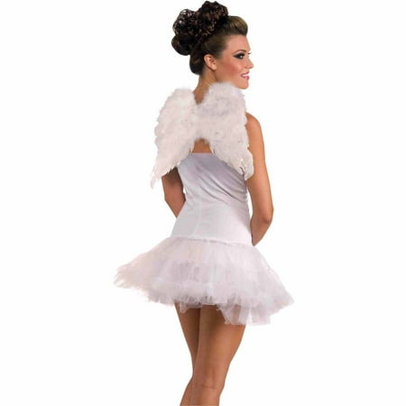 Club Angel Wings Adult Halloween Costume (Best Female Halloween Makeup)