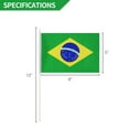 thumbnail image 4 of Anley Brazil Mini Flag 12 Pack - Hand Held Small Miniature Brazil Flags, 4 of 6