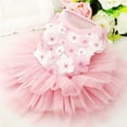 thumbnail image 3 of Dog Dress Pet Princess Dress Sweet Puppy Dresses Summer Pet Floral Gauze Dog Vest Apparel For Dogs And Cats, 3 of 5