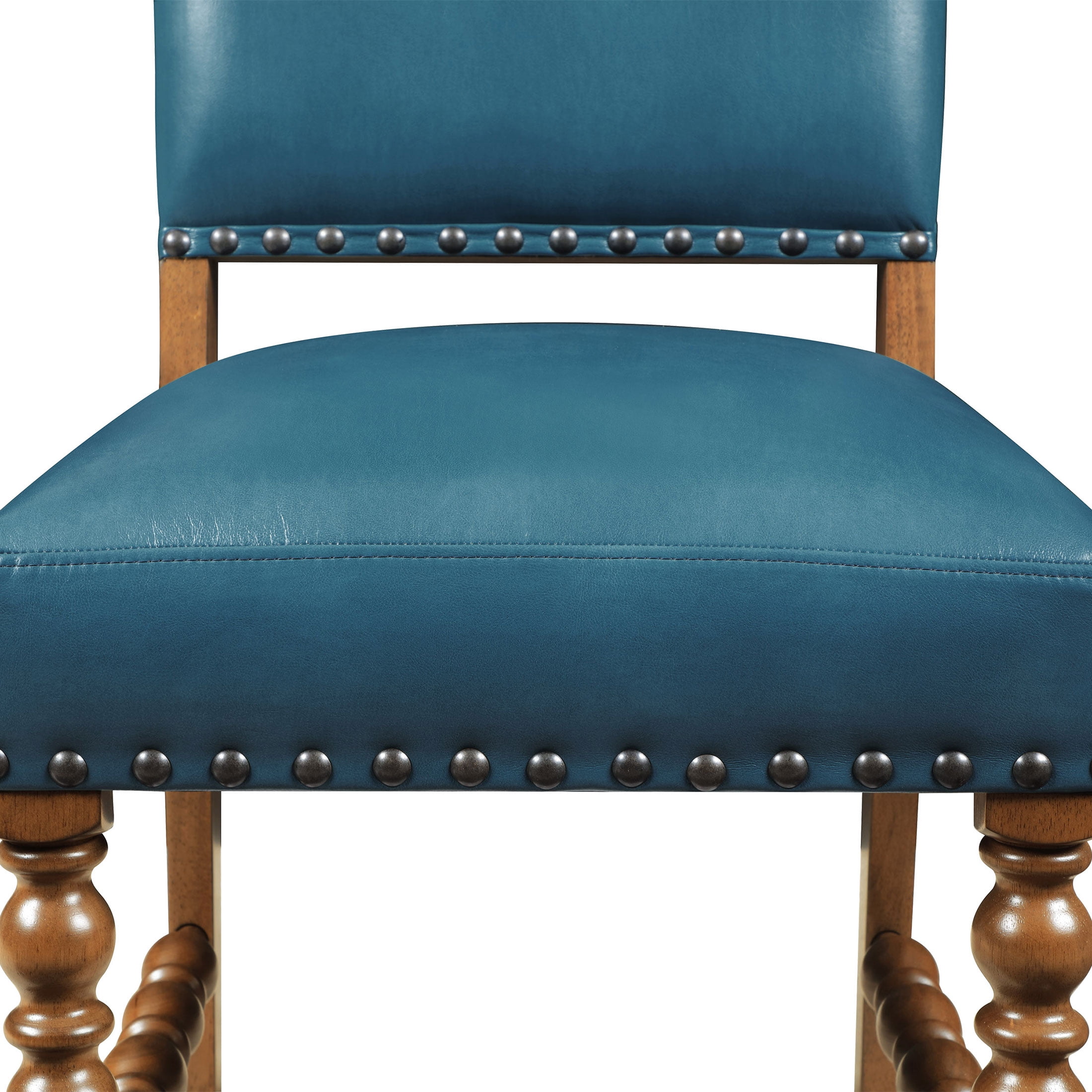The Pioneer Woman Harper Faux Leather Dining Chairs, Turquoise, Set of 2