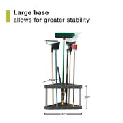 Rubbermaid Corner Tool Tower, Garage Storage, Holds 30 Tools, Black