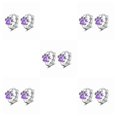 thumbnail image 1 of Sonducket 1 par de pendientes de cobre, joyería de moda, regalo dulce, accesorios para mujer, pasador de pata, ligero, morado a la moda Type2 NO2, 1 of 6