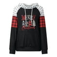 thumbnail image 3 of OKBOP Tie Front Tops for Women, Long Sleeve Casual Shirts Pullover Christmas Print Hooded Sweatshirts Womens Blouses And Tops Casual Christmas Maternity Shirt, 3 of 5