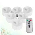 thumbnail image 3 of UPOUART 6PCS Flickering Flameless Candles PP Warm White Timer Setting for Home Use, 3 of 8