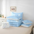thumbnail image 6 of Castle Fairy Blue Bowknot 7-Piece Twin Bedding Sets for Teens,Sparkling Sequin Bedding Comforter Set,Dreamy Princess Breathable Sheet Sets,Luxury Bedroom Decor, 6 of 8