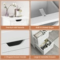 thumbnail image 4 of ZENY Bathroom Floor Cabinet Attractive Wooden Side Storage Organizer with 4 Drawers, White, 4 of 9