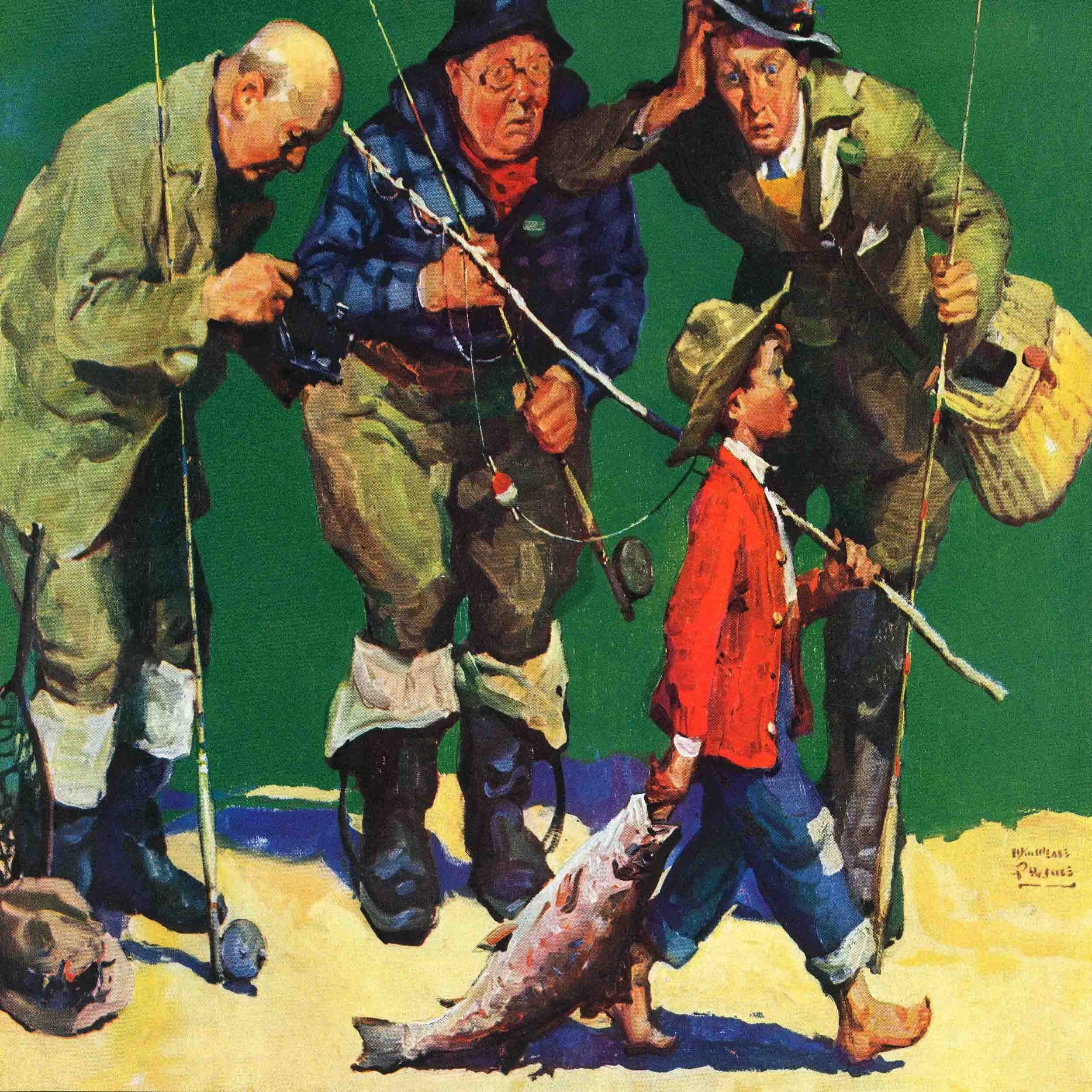 Marmont Hill Cane Pole Catch by WM. Meade Prince Painting Print on Canvas