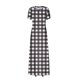 thumbnail image 4 of Vestido Corto de Verano de la Moda de las Mujeres Impreso de Manga Corta Cuello Redondo Tobillo de Longitud Vestido Casual, 4 of 4