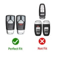 thumbnail image 2 of Key Cover Case, Zinc Alloy Smart Remote Key Fob Case Protector Shell Compatible with Audi A4 Q7 Q5 TT A3 A6 SQ5 R8 S5, 2 of 9