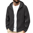 thumbnail image 6 of KyCheLot Zip up Jackets for Men Texture Pockets Hooded Casual Athletic Outdoor Lightweight Outwear, 6 of 7