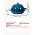 thumbnail image 6 of VEVOR Enameled Cast Iron Dutch Oven, 5 Quart Pot for Sourdough Bread Baking, Heavy-Duty Cookware Pan with Lid and Dual Handles, Oven Induction Compatible up to 500℉, for Cooking Roasting, 6 of 9