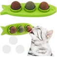 thumbnail image 1 of Verde - Bola de hierba gatera 3 en 1, juguete de pared con hierba gatera, para limpiar los dientes y atraer gatos (1 ud.), 1 of 5