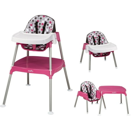 Evenflo 3 In 1 Convertible High Chair Dottie Rose Walmart Com