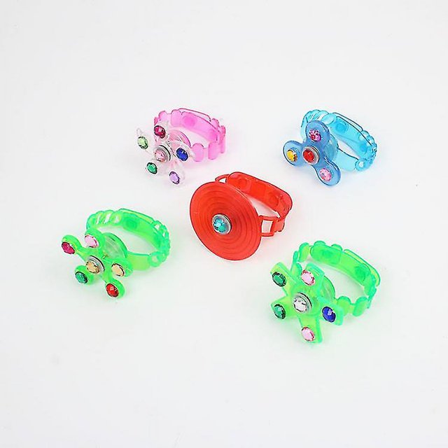 20 piezas anillos iluminados Favor anillos de goma Led juguetes intermitentes para dedos a granel