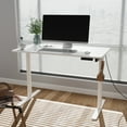 thumbnail image 3 of Mainstays Electric Standing Desk with Height Memory Presets, Headphone Hook and Cable Management, White, 3 of 11