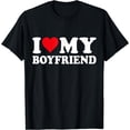 thumbnail image 1 of I Love My Boyfriend I Heart My Boyfriend BF playera, 1 of 2