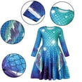 thumbnail image 4 of WOLLED 3-11 Years Girls Summer long Sleeve Dresses for Kids Toddler Casual Swing Sundress Twirl Swing Dress, 4 of 11