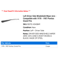 thumbnail image 2 of Left Driver Side Windshield Wiper Arm - Compatible with 1978 - 1987 Pontiac Grand Prix 1979 1980 1981 1982 1983 1984 1985 1986, 2 of 2
