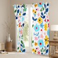 thumbnail image 3 of Feelyou Cute Cartoon Floral Curtains Pack of 2 (42x84 Each), Kawaii Blue Groovy Flower Curtains Blackout, Teens Kids Boys Girls Bedroom Curtains, Curtains and Drapes Decor, 3 of 6