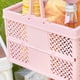 thumbnail image 2 of Folding picnic basket folding plastic picnic basket collapsible plastic basket storage basket Folding Picnic Basket Stackable Storage Box Plastic Grocery Shopping Basket with, 2 of 6