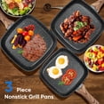 thumbnail image 7 of CONCETTA Non-Stick Cookware Set, Square Frying Pan, Wooden Handle, Suitable For Indoor And Outdoor Camping and Rv Cooking, Gift for Mother's Day, Black, 7 of 7