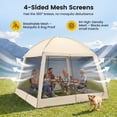 thumbnail image 6 of RELOIVE Camping Screen Tent with Sky Canopy,11x11ft Portable Screen Canopy 8-10 Person & Instant UV Resistant Sun Shelter,Easy to Set Up & Waterproof,Suitable for Family Camping Trip,Backyard,Picnic, 6 of 12