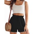 thumbnail image 3 of Women Summer Casual Wide Leg Loose High Waist Drawstring Dressy Shorts 2026 Beach Vacation Clothes, 3 of 10