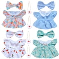 thumbnail image 1 of Ropa para Muñeca de 20 cm, Set de 8 Piezas, 4 Vestidos con Moño y 4 Mini Bolsos, Accesorios para Muñecos, 1 of 3