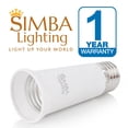 thumbnail image 4 of Simba Lighting E26 Light Bulb Socket Extender 5cm / 1.97in Adapter White, Medium Screw Base, 2-Pack, 4 of 4