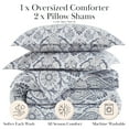 thumbnail image 2 of Boho Paisley Printed Comforter Set by SouthShore Fine Linens, 2 of 9