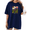 2-Navy Blue, variant on COZYMY Women's Vibrant Wildflower Graphic Short Sleeve Shirt Soft Cotton Black Crewneck Summer Tee