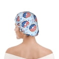 thumbnail image 6 of Sigee Donut with the USA Fag for Women's Shower Cap Reusable Waterproof Hair Cap Large Shower Cap for Women Men, 6 of 7