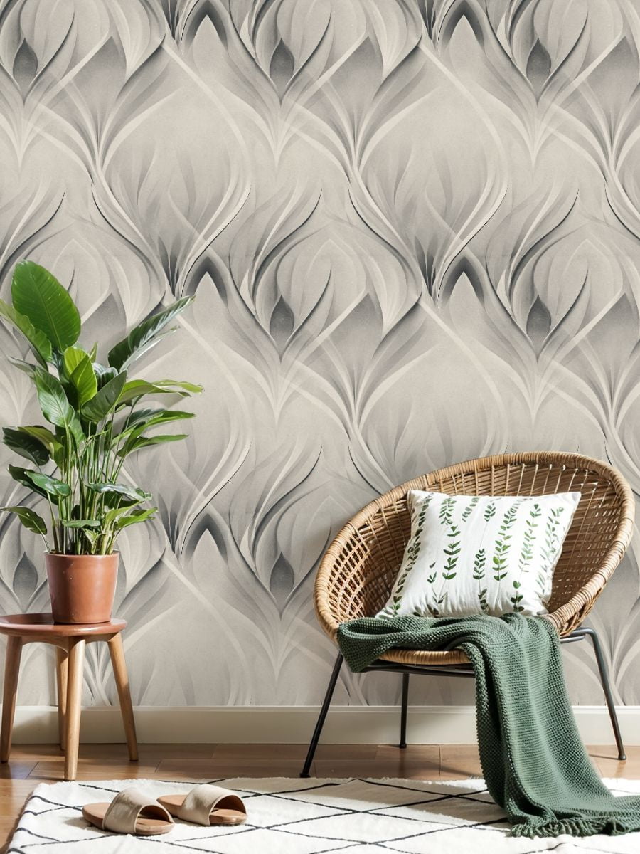 Peel and Stick Wallpaper Minimalistic Geometric Diamond Soft Gray Abstract Wall Mural 23.6in x 9.8ft Self Adhesive Removable Wall Paper Renter Friendly Wallpaper for Nursery Bedroom Cabinets