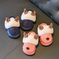 thumbnail image 6 of Fozruso Cozy Cartoon Reindeer Indoor Slippers For Kids Warm Toddler Shoes For Comfortable Winter Home Wear,Kids Plush Slip On Slippers Sizes 9.5 Little Kid(3-3.5 Years), 6 of 6