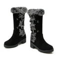 thumbnail image 1 of Womens Suede Snow Boots Mid-calf Winter Shoes _ai, 1 of 3