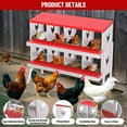 thumbnail image 4 of Chic-Ken Nesting B-ox, 6 Compartment Chicken Nesting Box with Legs, Metal Chicken Laying Boxes with Perch, Metal Roll Away Eggs Laying Boxes, Versatile Wall Mount or Free Standing for Chickens, 4 of 7
