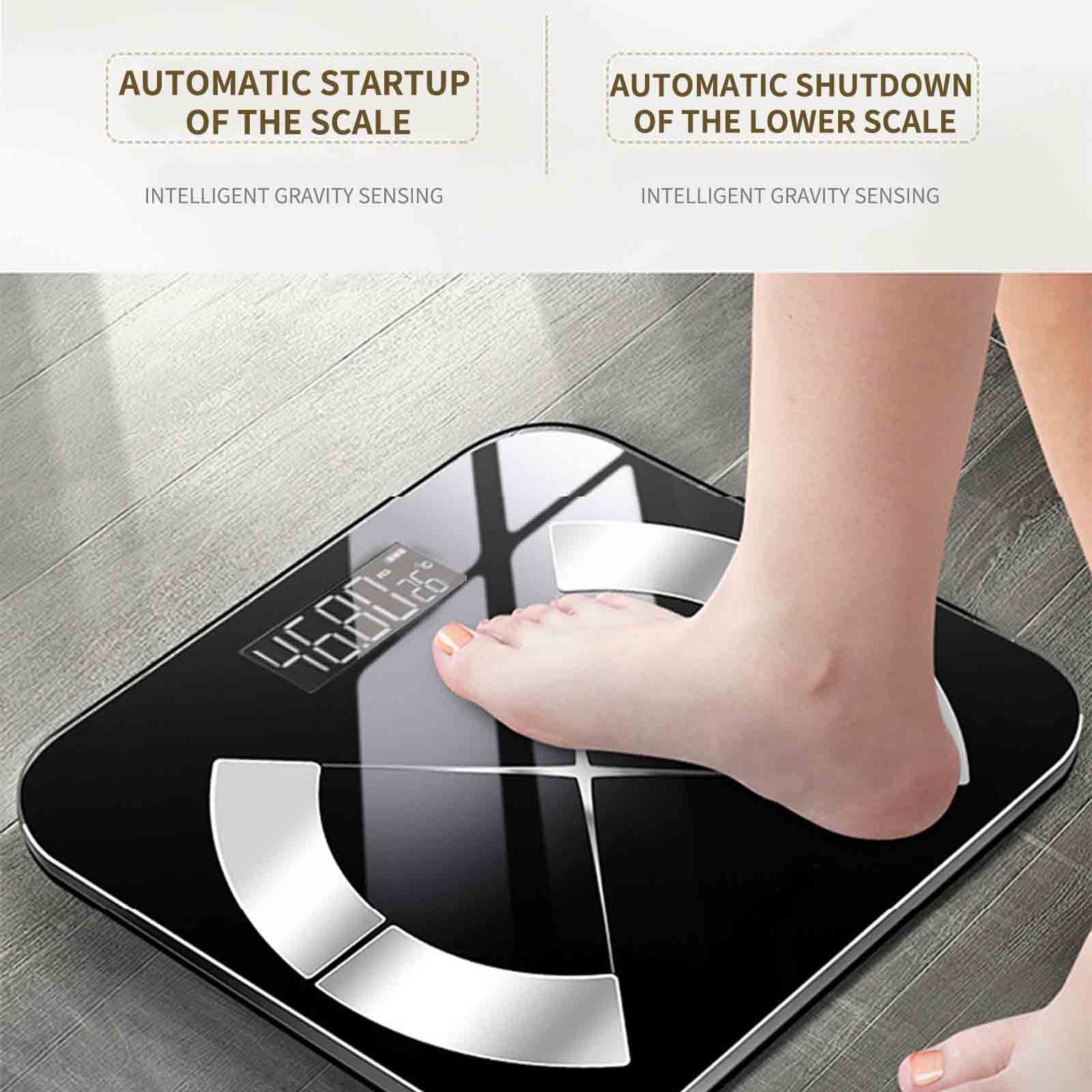 AZXY Body Fat Scale,Smart Scale with Bluetooth,Body Composition Scales for Body Weight 500lbs,LED Bathroom Digital Scales with Bluetooth on Clearance,Black