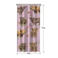 thumbnail image 5 of Pink Highland Cow Flower Pattern Shower Curtain 36"x72" ,Bathroom Decorative Shower Curtains Set with 12 Hooks,Modern Waterproof Washable Shower Curtain, 5 of 6