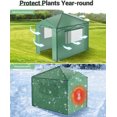 thumbnail image 4 of Instant Pop-Up Walk-In Greenhouse – Portable Plant Hot House with Galvanized Steel Frame, PE Cover, Roll-Up Zipper Door, Ground Pegs & Ropes for Stability, 4 of 8