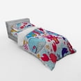thumbnail image 2 of Ambesonne Cartoon Bedding Set 3 Pcs, Marine Ocean Life, Twin XL, Multicolor, 2 of 2