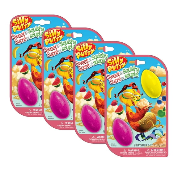 Crayola Silly Putty Sweet & Squishy Eggs, 2 Per Pack, 4 Packs