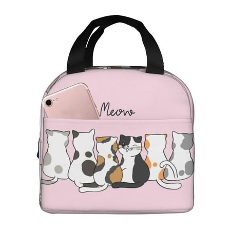 Insulated Lunch Bag for Women Men - Cute Cats Leakproof Cooler Lunch Box for Women Men  Lunch Tote Bags for Work School Picnic Travel