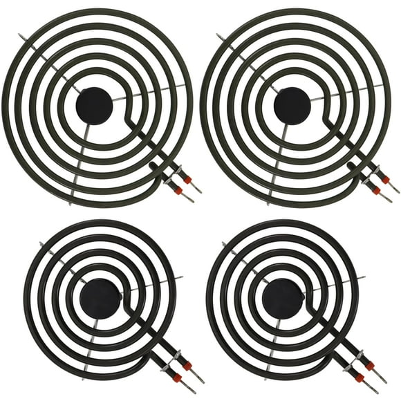 MP22YA Stove Burner Surface Element Kit - 2 Pcs MP15YA 6" and 2 Pcs MP21YA 8" Electric Range Burner Element Compatible with Whirlpool Kenmore Maytag Hardwick Norge Electric Range