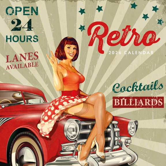 Red Robin 2026 Retro Monthly Wall Calendar | 12" x 24" Open | Premium Thick & Sturdy Paper | Hangable 12 Month Calendar | Lined Notes & To Do Area | Vivid Images | Plastic Free