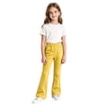 thumbnail image 2 of WERYOUNG School Uniform For Girls High Waist Lined Warm Flared Leg Trousers Kids Slim Fit Back To School Pants 6-7 Years, 2 of 4