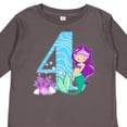 thumbnail image 4 of Inktastic Fourth Birthday Mermaid Girls Long Sleeve Toddler T-Shirt, 4 of 5