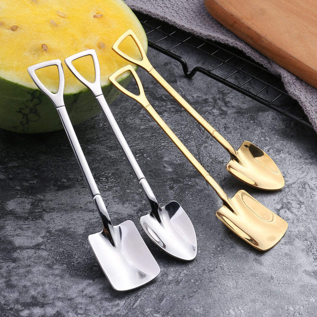 1 Pcs 85MM Metal Spoon Use For Spoon Gold shovel Durable 
