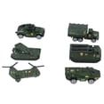 thumbnail image 2 of Vehículos militares fundidos a presión, paquete de 6, juguetes del ejército, surtidos, tanque transportador, helicóptero, vehículo blindado para niños mayores de 3 años., 2 of 14